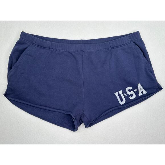 Grayson/Threads Blue USA Sweat Shorts w/ pockets L - Picture 1 of 5